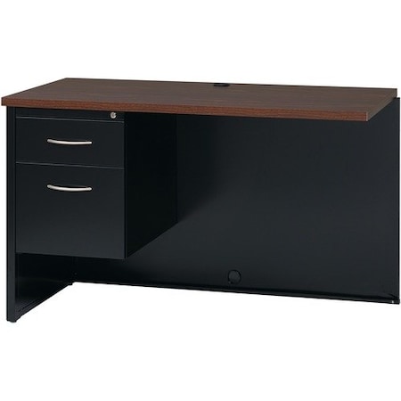 Lorell DESK, 24inX48in LH RET, BK/WL LLR79155